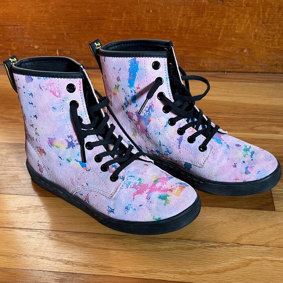 Dr. Martens Shoes - Dr. Martens Colorful Splatter Combat Boots